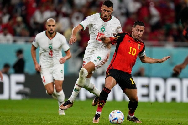 Eden Hazard con Bélgica en Qatar 2022