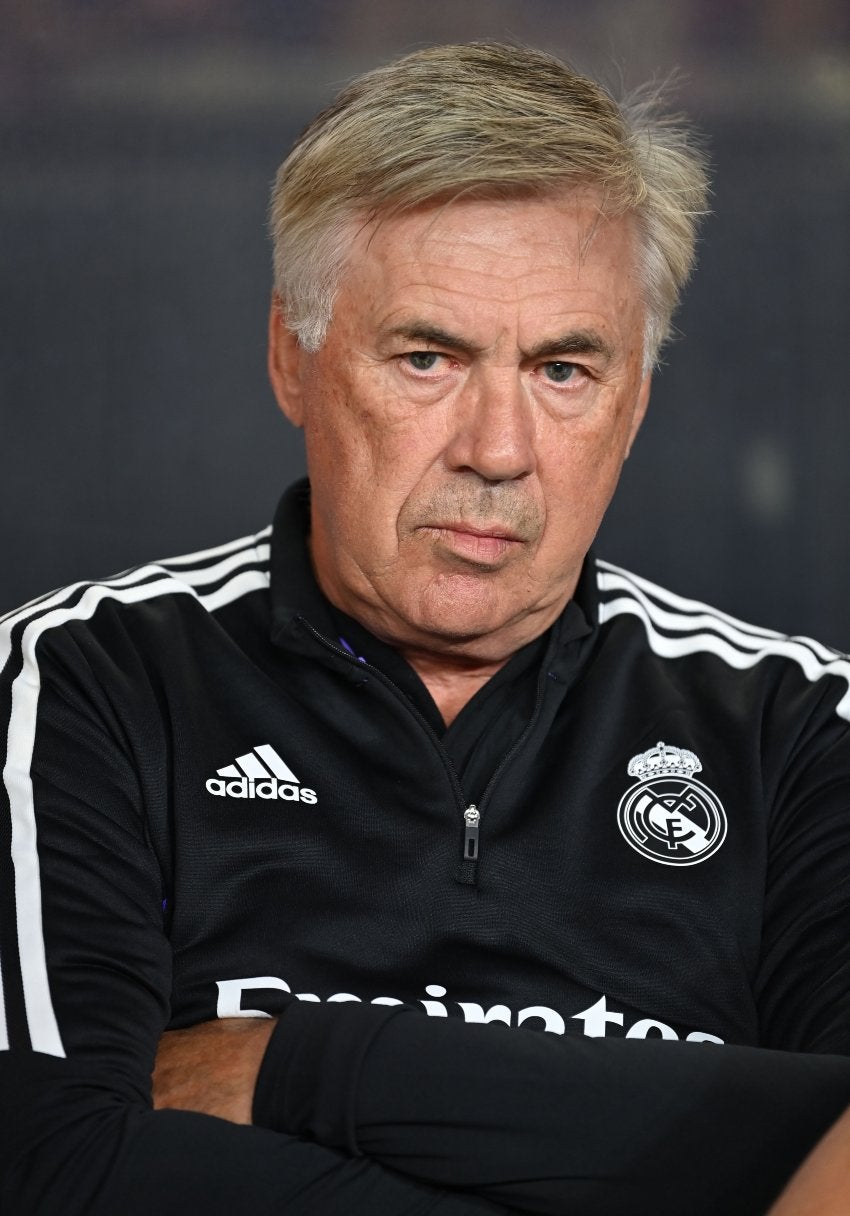 Ancelotti en un partido del Real Madrid