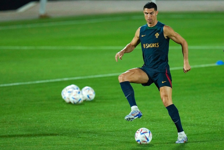 CR7 en entrenamiento con Portugal