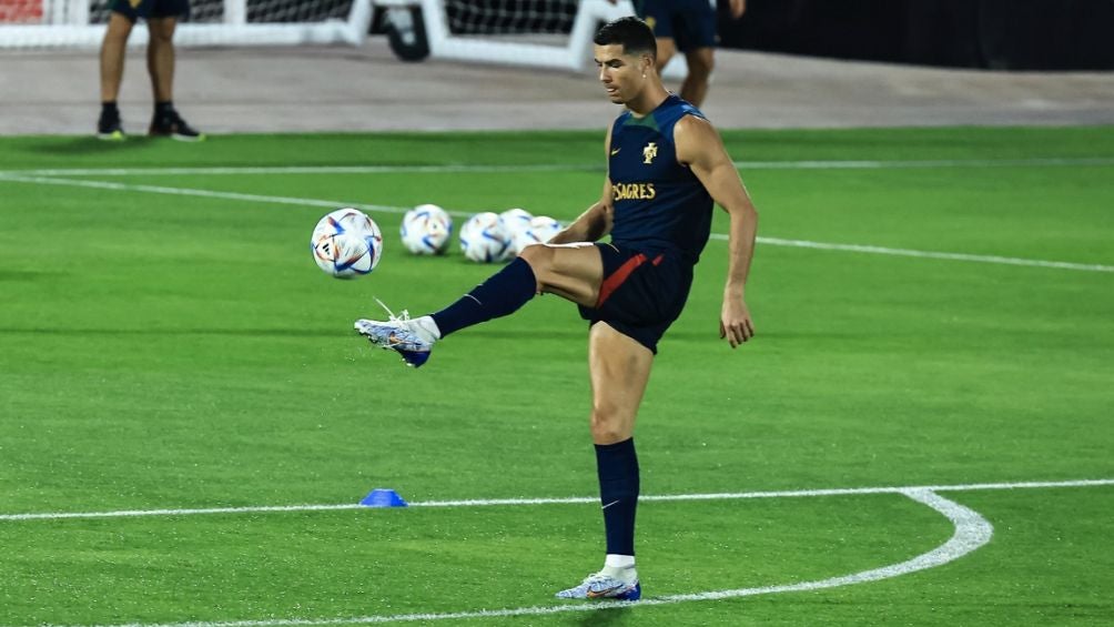 CR7 durante el entrenamiento