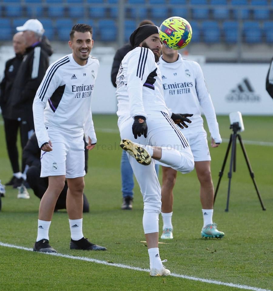 Karim Benzema en entrenamiento