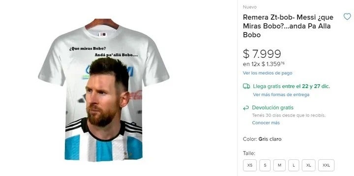 Playeras con frase de Messi