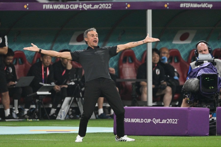 Luis Enrique en el encuentro ante Marruecos