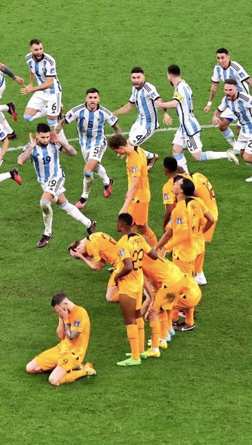 Argentina celebrando su pase a Semifinales ante Países Bajos