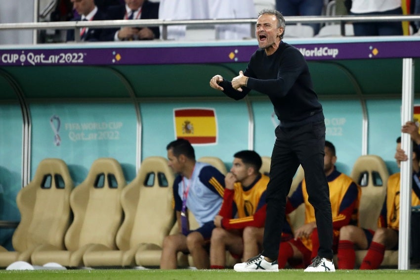 Luis Enrique con España en Qatar 2022