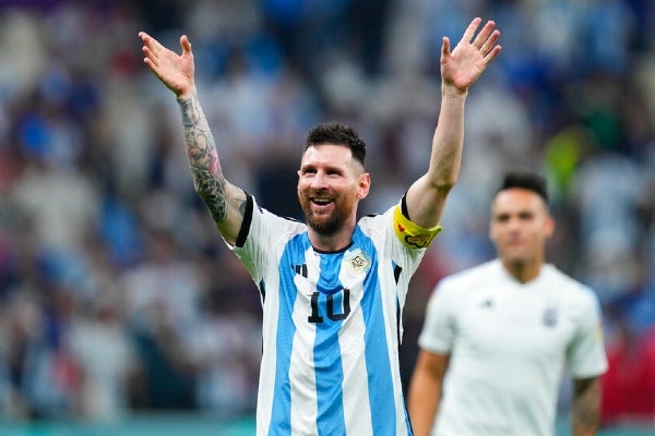 Lionel Messi, en festejo por el triunfo 