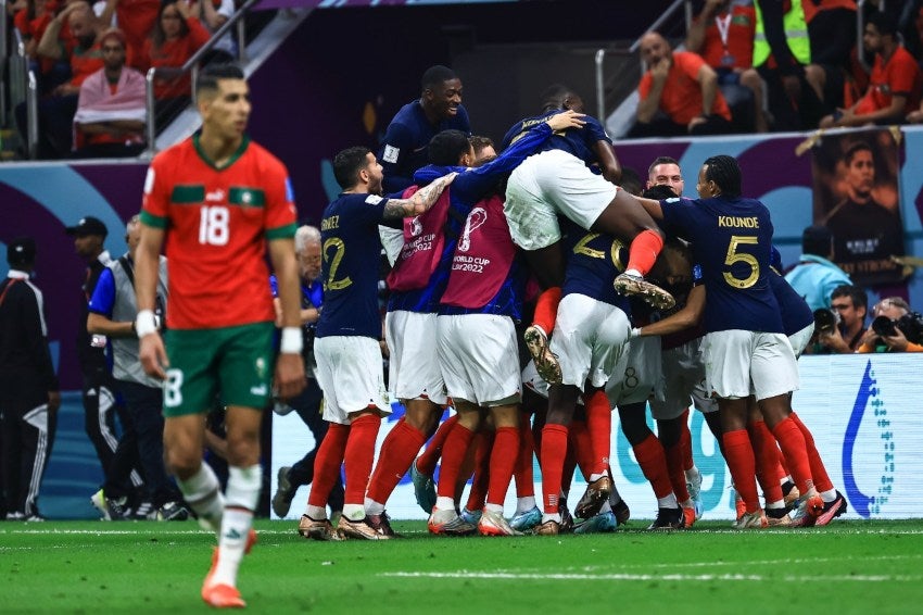 Francia en celebración de gol