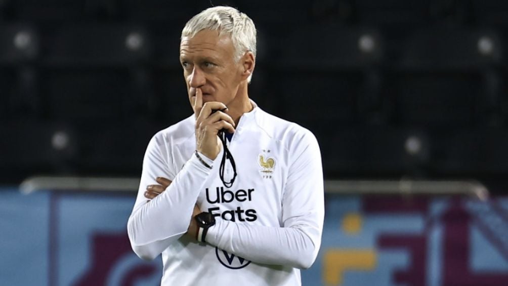 Deschamps en el entrenamiento de este viernes