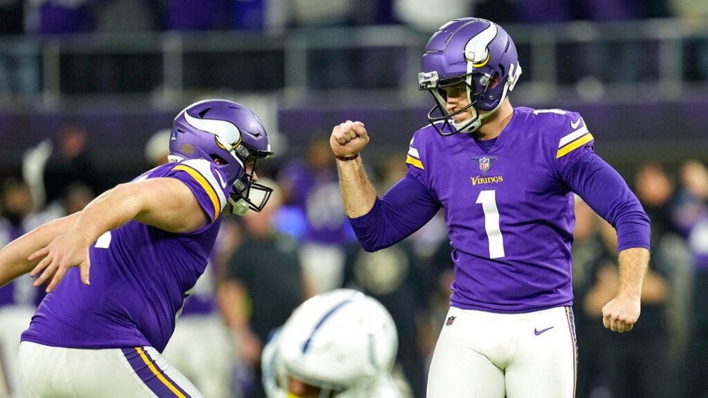 Los Vikings ganaron con gol de campo de Greg Joseph