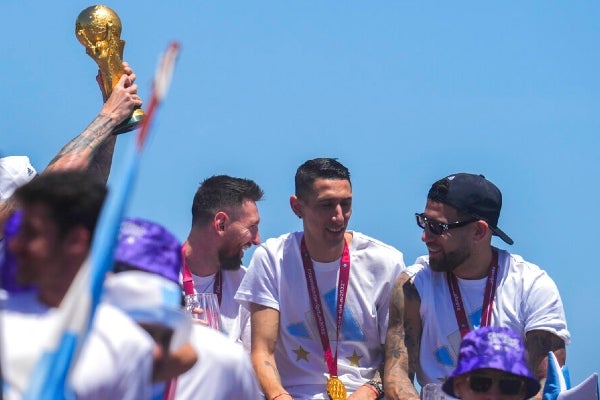 Los jugadores en la caravana 