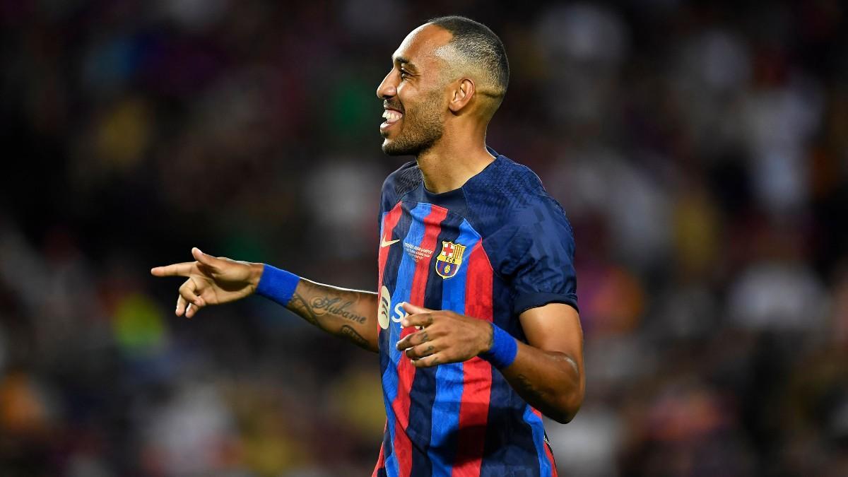 Aubameyang fichó con el Barcelona