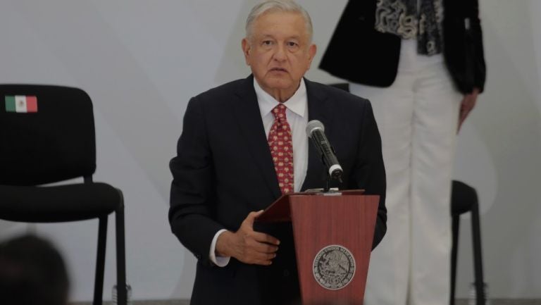 Andrés Manuel López Obrador durante una conferencia de prensa