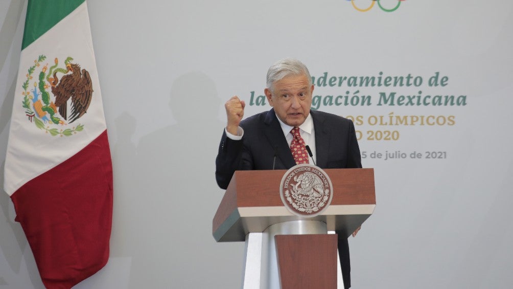 Andrés Manuel López Obrador durante una conferencia de prensa