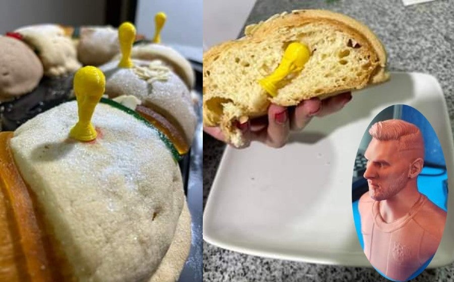 Rosca de Reyes con Copas del Mundo