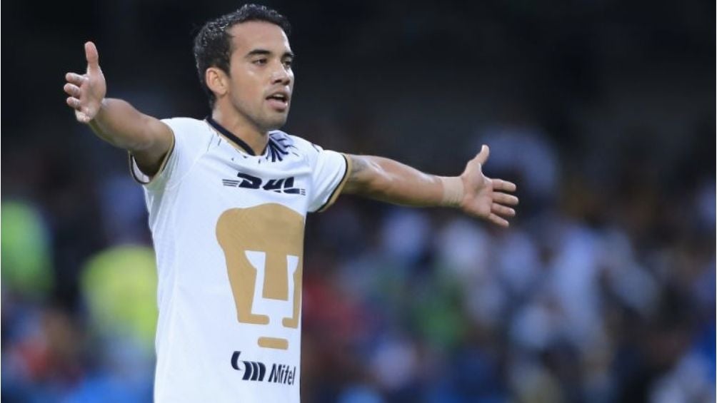 Aldrete en un partido con Pumas