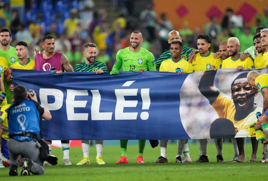 Los jugadores de Brasil le hicieron un homenaje a Pelé en Qatar 2022