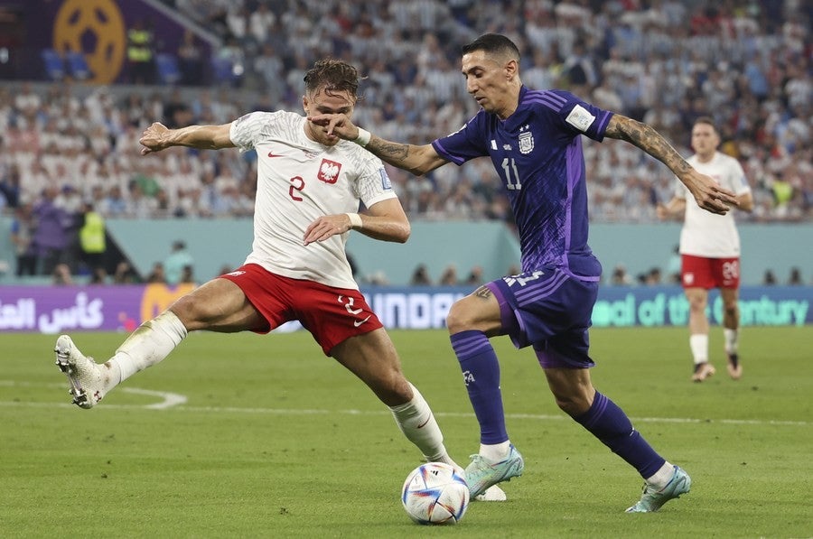 Ángel di María defendiendo la camiseta Albiceleste