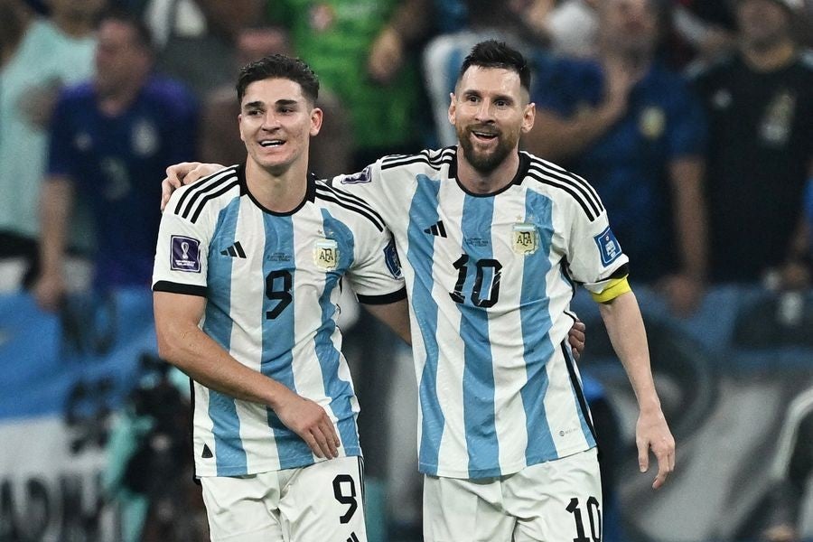 Messi y Julián Álvarez en el Mundial Qatar 2022