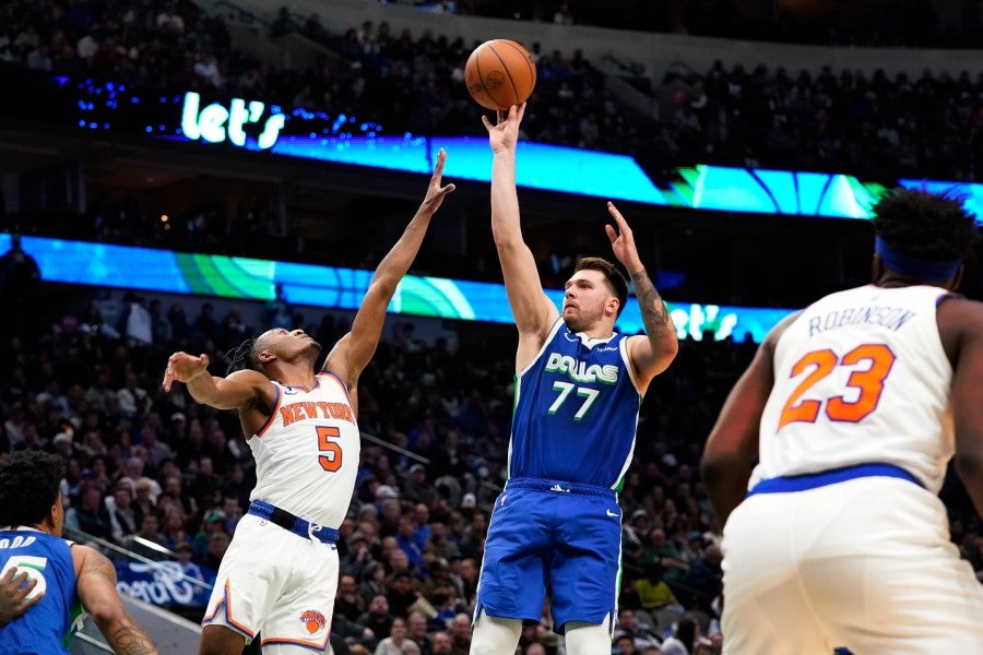 Luka Doncic en el partido de Dallas ante Lakers