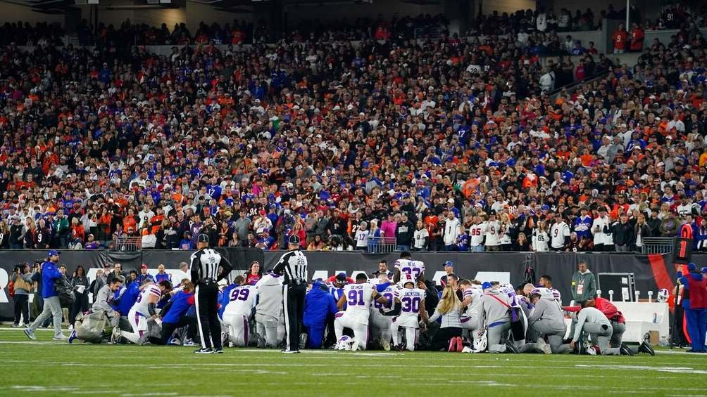  Bills vs Bengals fue suspendido oficialmente por salud de Hamlin