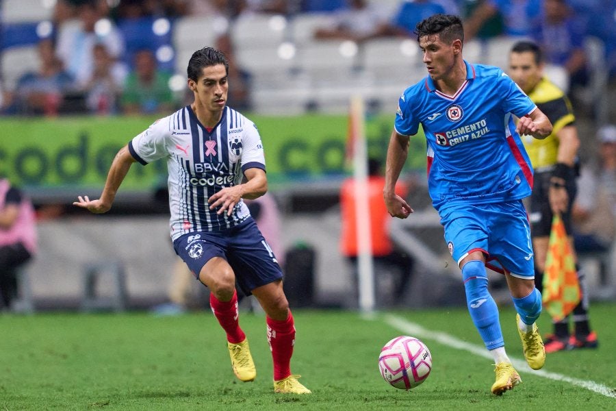 Erick Aguirre durante un partido con Rayados