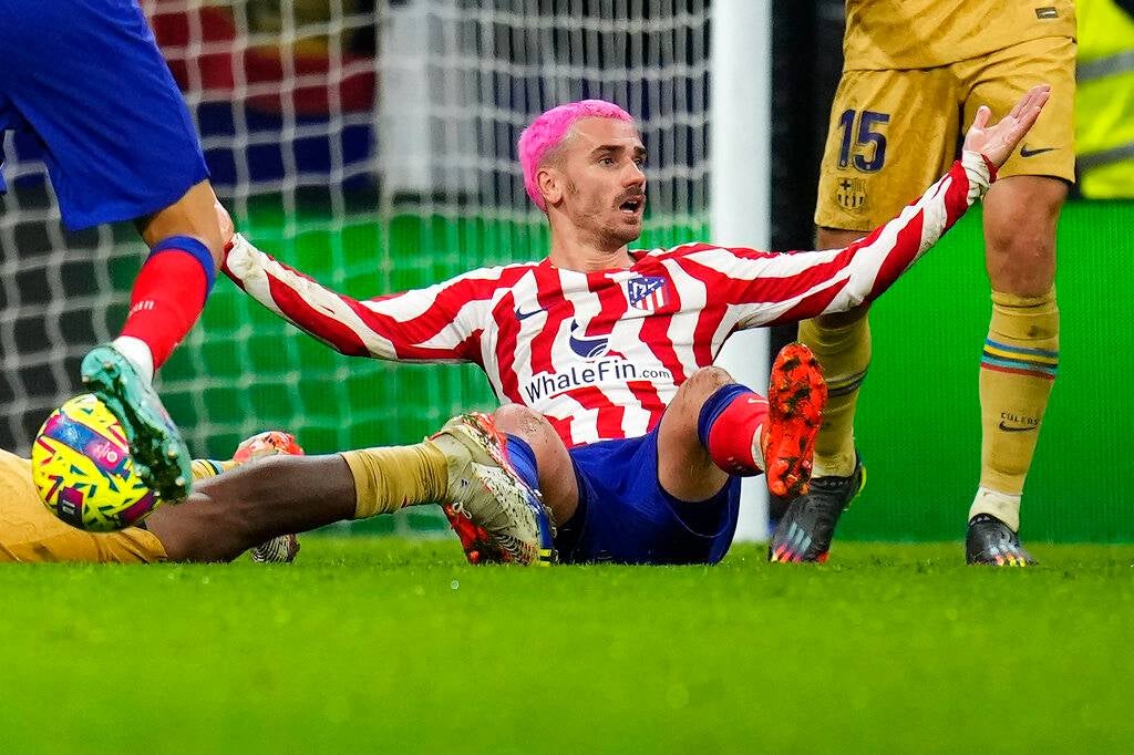 Antoine Griezmann se lamenta 