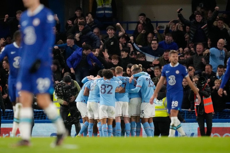 Chelsea en partido vs el Manchester City 