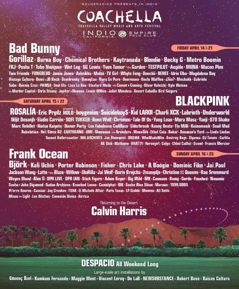 Coachella 2023 prsentó su line-up