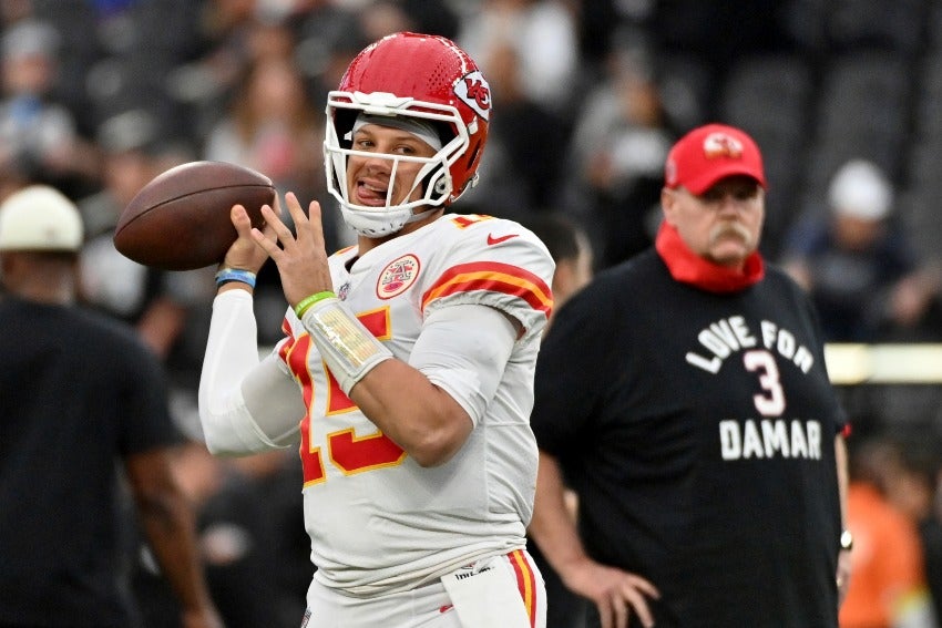 Mahomes en un juego de los Chiefs