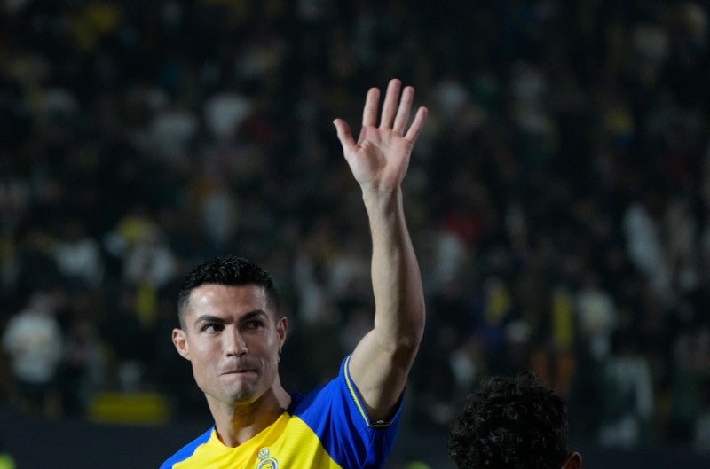 Cristiano Ronaldo en su presentación con el Al-Nassr