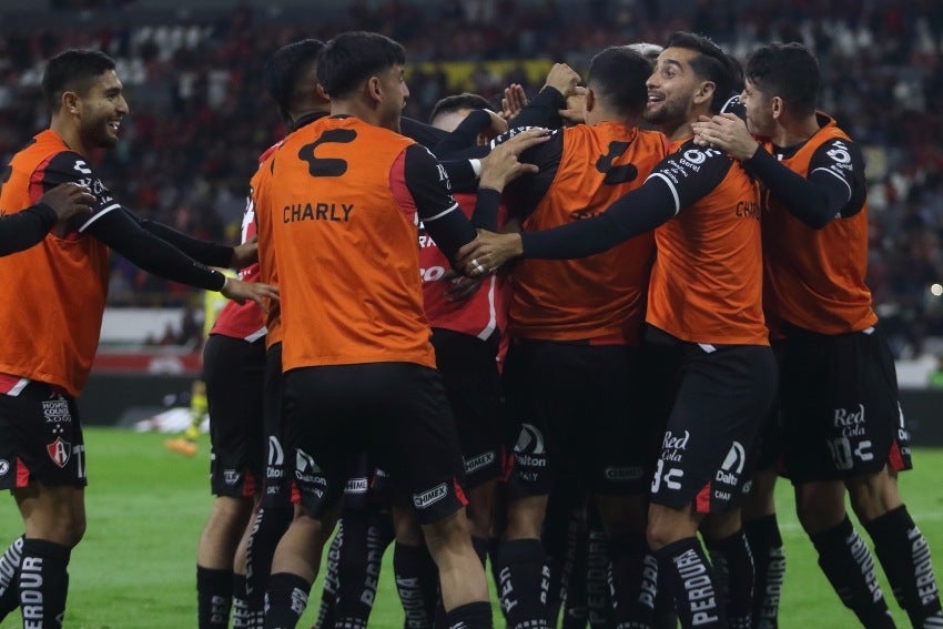 Atlas en celebración de gol