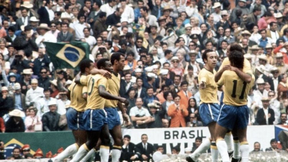 Brasil durante un encuentro en el Estadio Jalisco en 1970