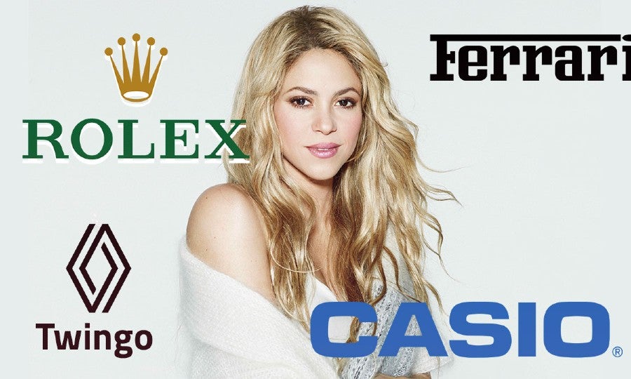 Algunas de las marcas que menciona Shakira en su nueva canción