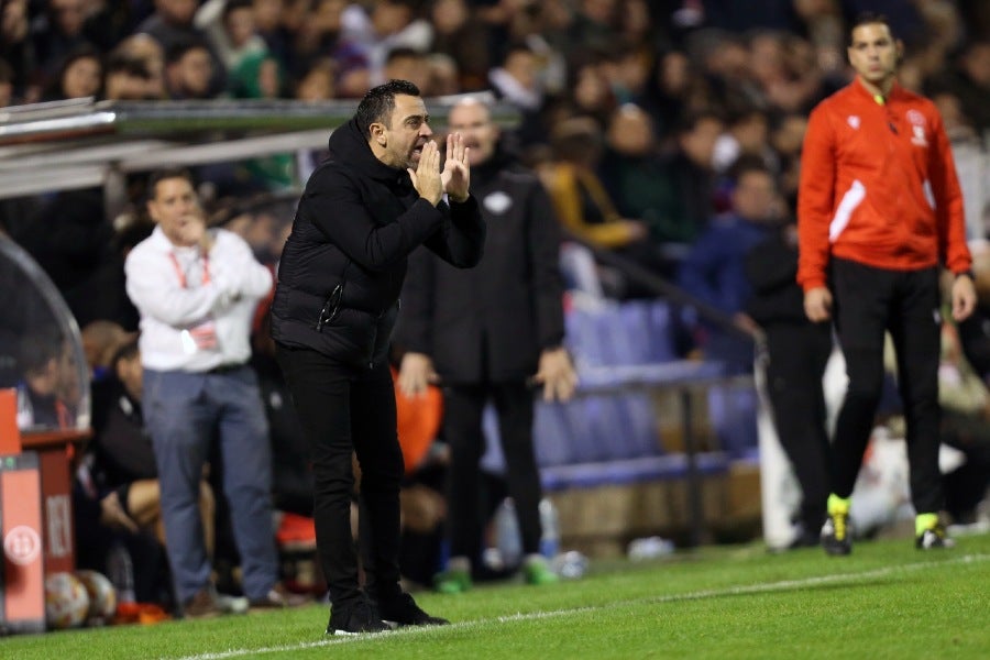 Xavi en partido de Copa del Rey 