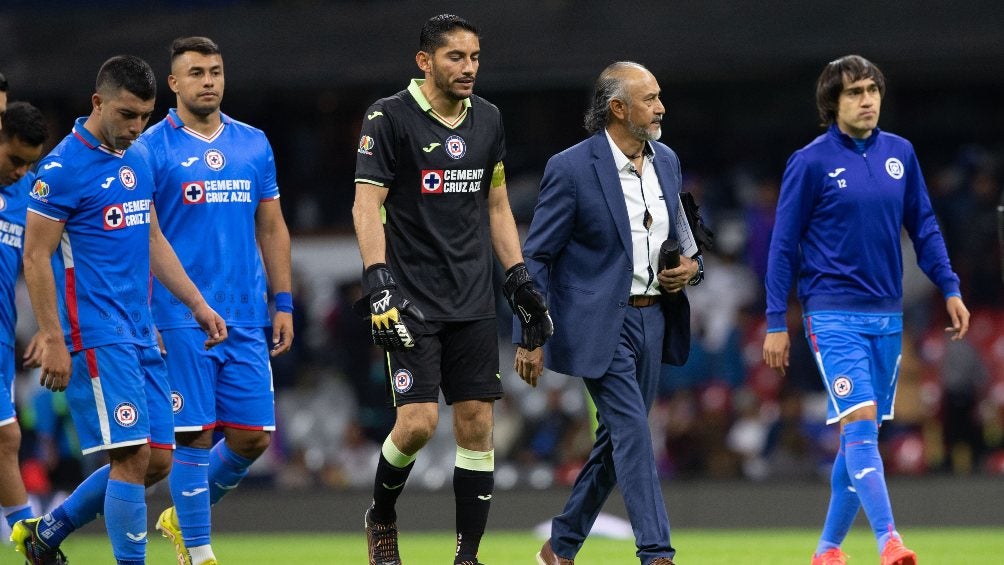 Cruz Azul en el partido vs Rayados