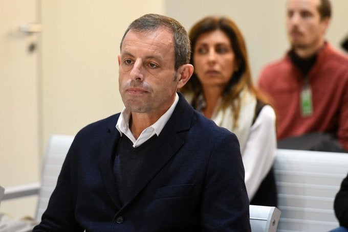 Sandro Rosell reapareció con polémicas declaraciones