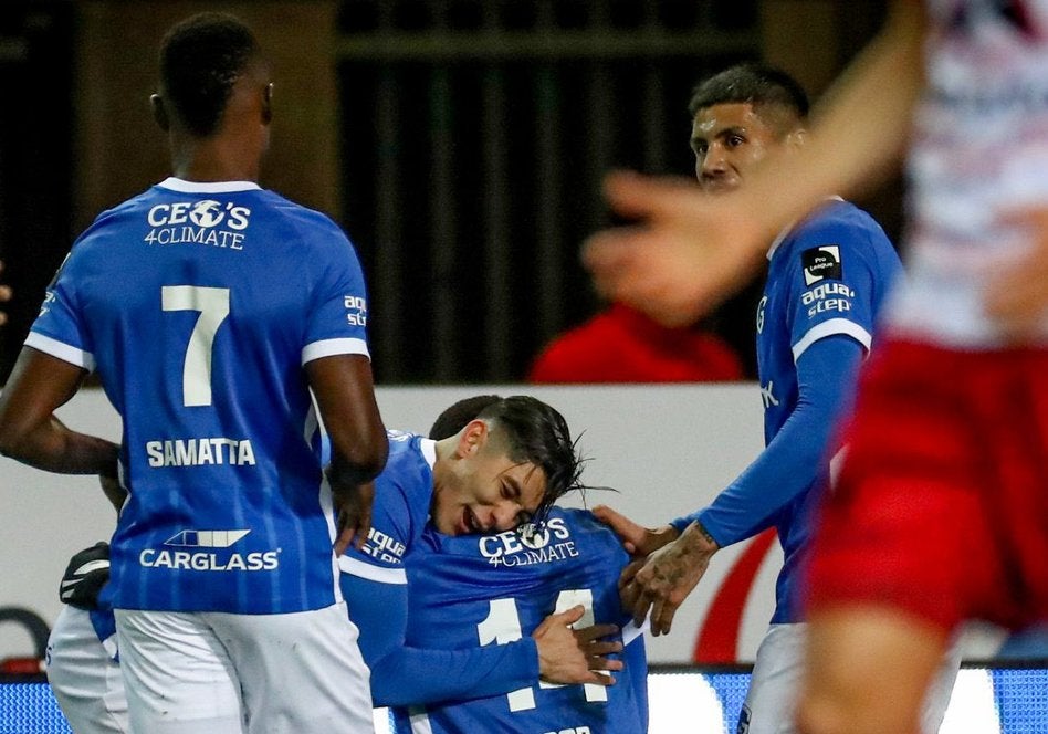 Genk celebra el gol de la victoria