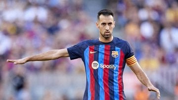 Sergio Busquets con el Barcelona