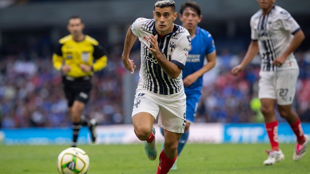 Germán Berterame con Rayados