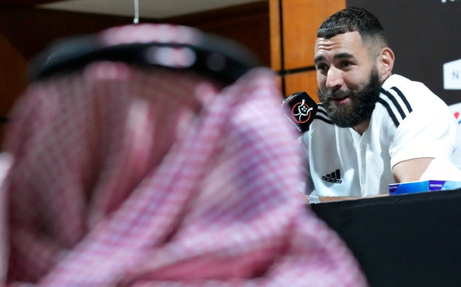 Karim Benzema en conferencia previo a la Final de la Supercopa de España