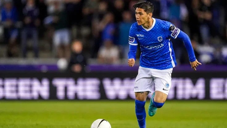 Gerardo Arteaga en partido con el Genk