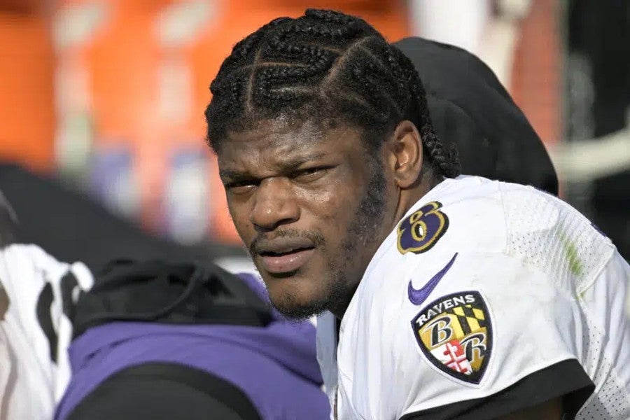 Lamar Jackson en un partido de NFL