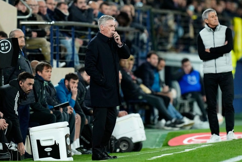 Ancelotti en un partido del Real Madrid