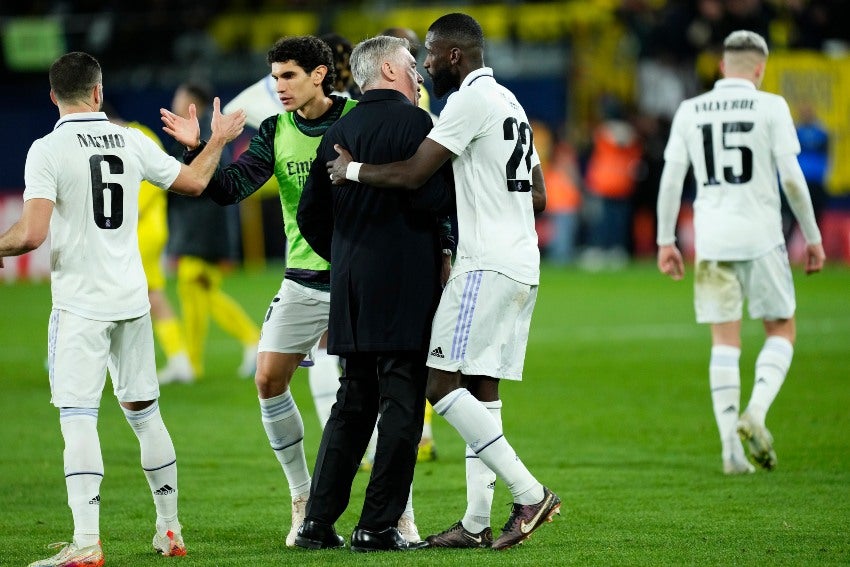 Ancelotti en un partido del Real Madrid