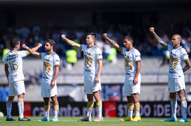 Jugadores de Pumas previo a un juego