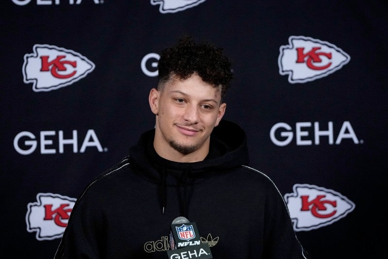 Patrick Mahomes durante un evento