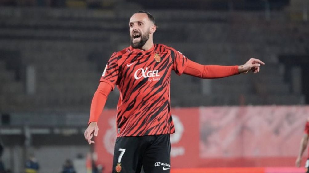 Muriqi en el encuentro ante el Celta de Vigo