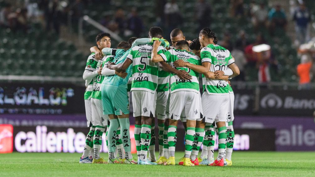 El equipo lagunero previo al arranque del encuentro