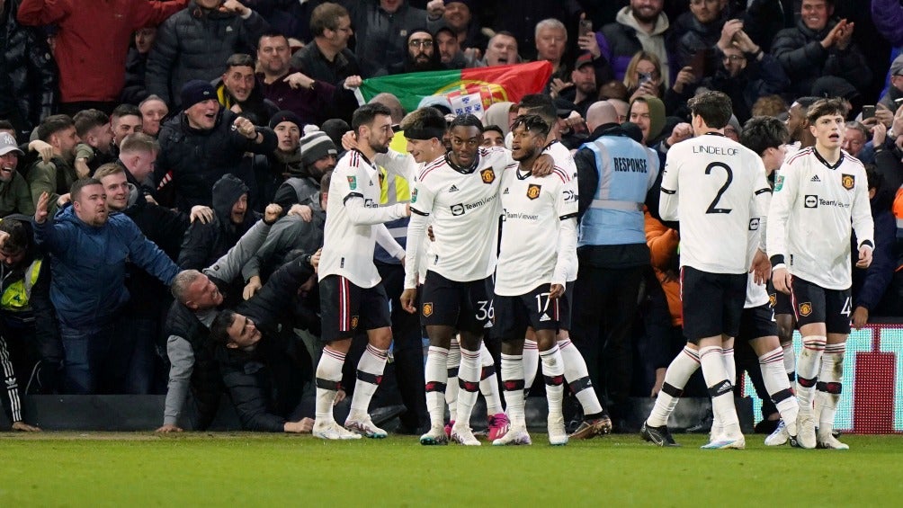 United en celebración de gol