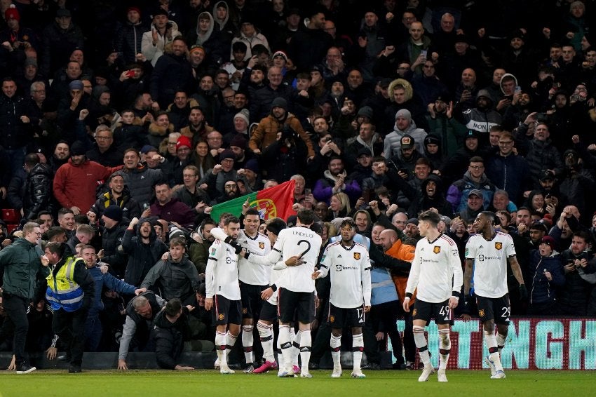 United en celebración de gol